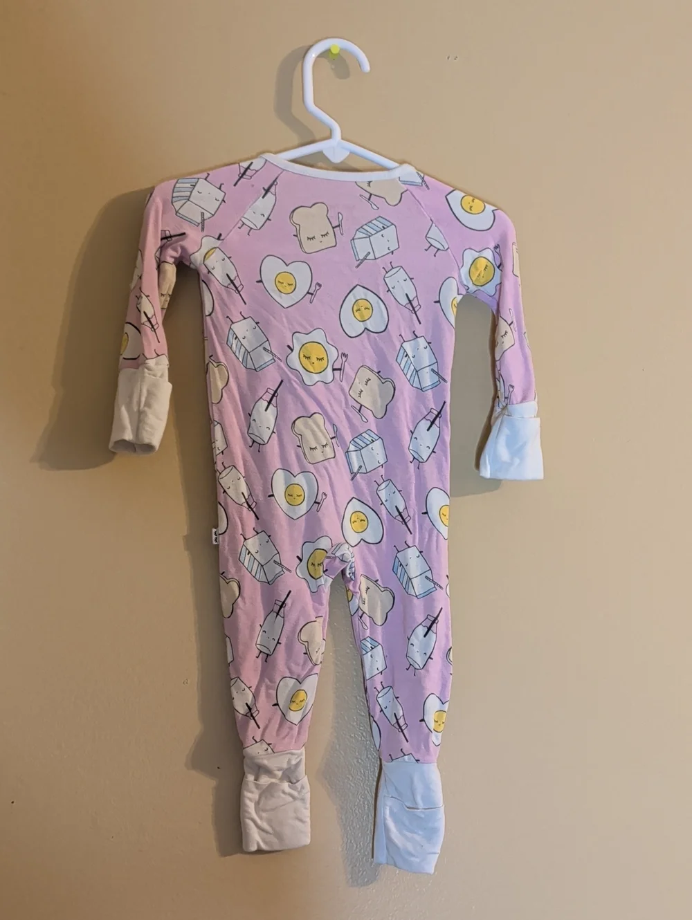 Little Sleepies Pink Breakfast Buddies Bamboo Zippy Pajamas 0-3 Months